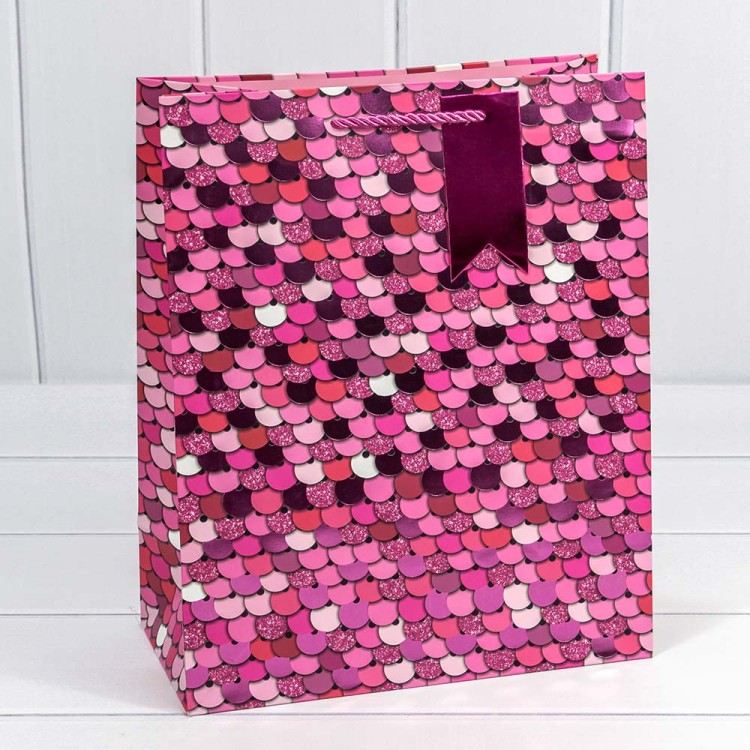 000208C Пакет подарочный с тиснением "Кружочки" (микс) 26*32*13 210г 1/20 1/240