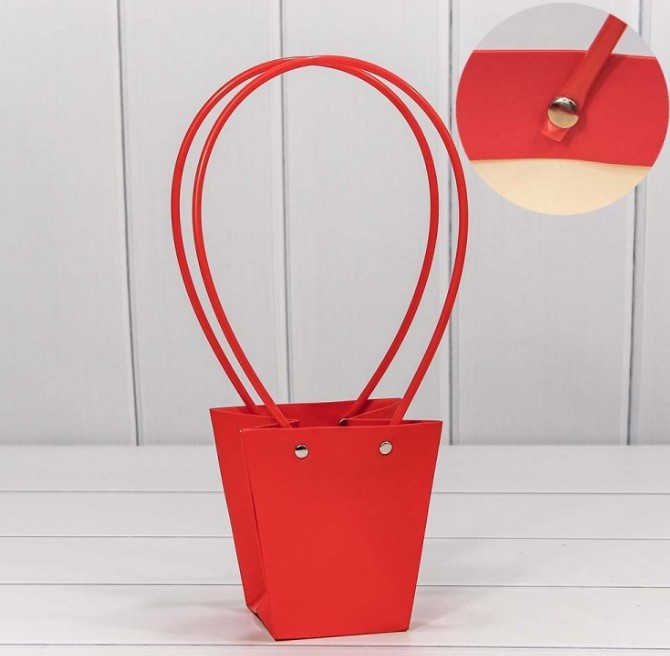 000171H/1 Пакет подарочный "Ваза для цветов" 12,5*12*8 Красный 1/10 1/200 000171H/1 Пакет подарочный "Ваза для цветов" 12,5*12*8 Красный 1/10 1/200