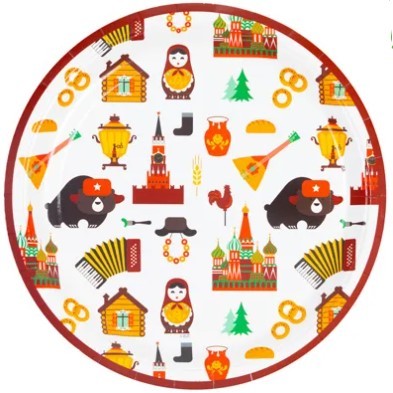 1502-6693 Тарелка Русский Стиль 23см 6шт/G