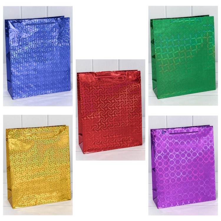 000LC Пакет подарочный голография (микс) 26*32*10 128г 1/20 1/360