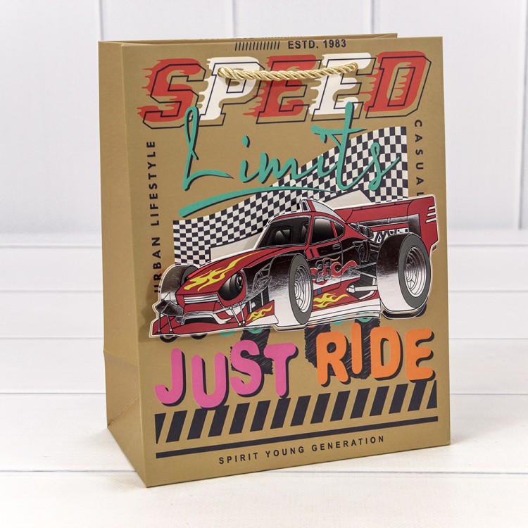 000266E	Пакет подарочный с 3D аппликацией "Детский" (микс 266) 18*23*10 210г 1/20 1/360