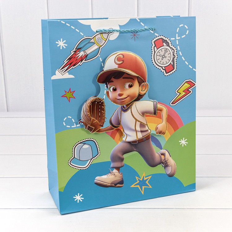 000267C	Пакет подарочный с 3D аппликацией "Детский" (микс 267) 26*32*10 210г 1/20 1/240