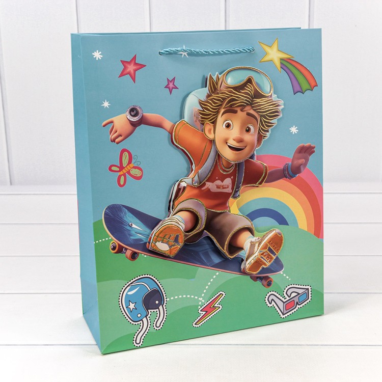 000267C	Пакет подарочный с 3D аппликацией "Детский" (микс 267) 26*32*10 210г 1/20 1/240