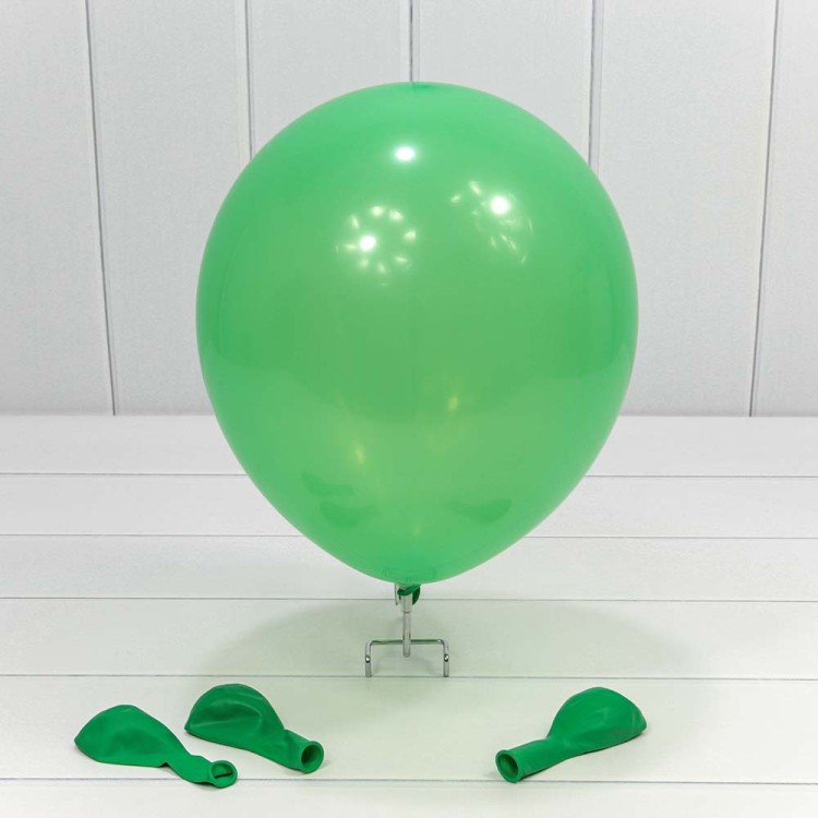 12300/2 Шарики воздушные из латекса "Пастель" 12"/30см (100 шт.) 2,8г Зелёный 1/50