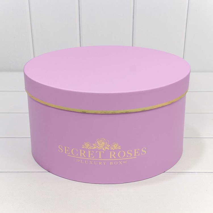 720885/5 Коробки Круглые Набор 1/5 30*16 "Secret Roses" Сиреневый 1/8