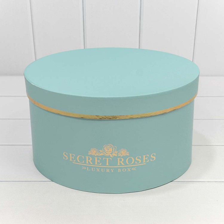 720885/8 Коробки Круглые Набор 1/5 30*16 "Secret Roses" Голубой 1/8