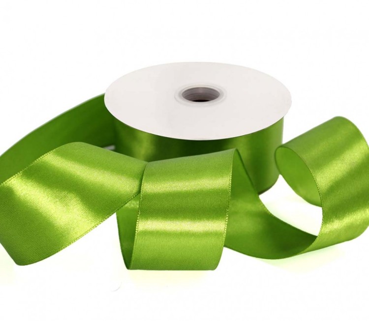 554-38/95 Лента атласная сатин 3,8 см*50 ярдов оливковый 1/5 1/120